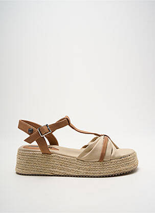 Espadrilles fermeture boucle(s) talon de 4 à 6cm marron REFRESH femme