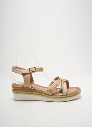Sandales/nu pieds tissage satiné talon de 4 à 6cm or SIXTH SENS femme
