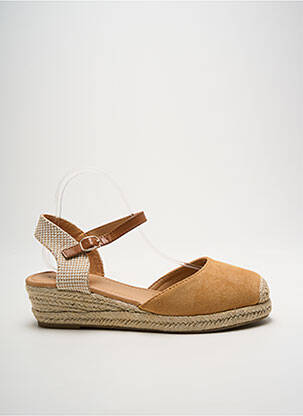 Espadrilles bout rond talon de 4 à 6cm marron LADY GLORY femme