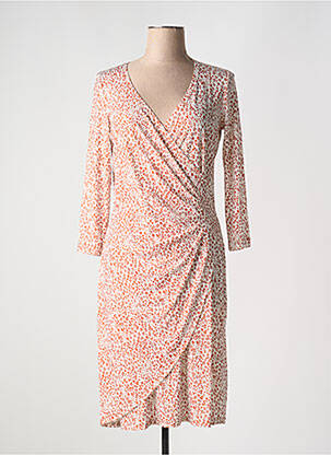 Robe mi-longue manches longues manches longues blanc GREGORY PAT femme