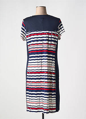 Robe mi-longue manches courtes manches courtes bleu IMPULSION femme