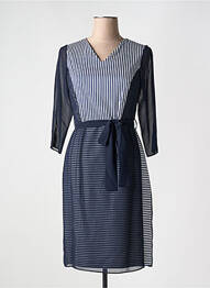 Robe mi-longue manches 3/4 manches 3/4 bleu MERI & ESCA femme
