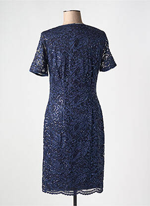 Robe mi-longue manches courtes manches courtes bleu GREGORY PAT femme