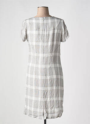 Robe mi-longue imprimé fantaisie manches courtes gris MERI & ESCA femme