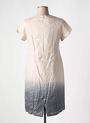 Robe mi-longue manches courtes manches courtes beige MERI & ESCA femme