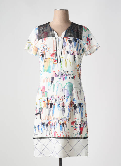 Robe mi-longue blanc MERI & ESCA pour femme