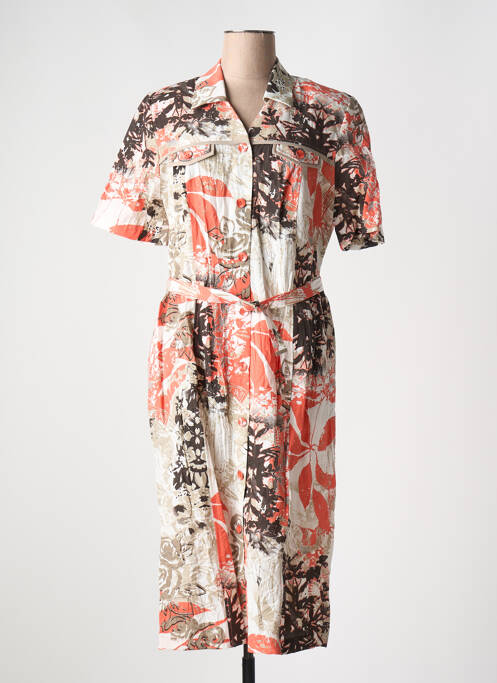 Robe mi-longue orange GUY DUBOUIS pour femme