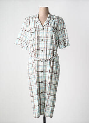 Robe mi-longue bleu FRANCE RIVOIRE pour femme