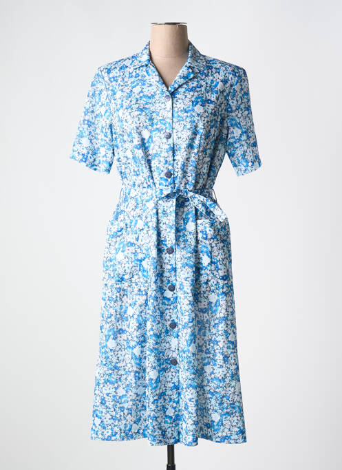 Robe mi-longue bleu GUY DUBOUIS pour femme
