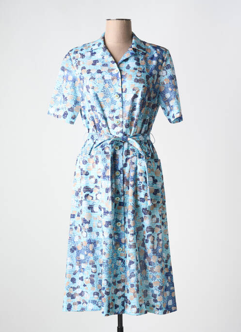 Robe mi-longue bleu GUY DUBOUIS pour femme