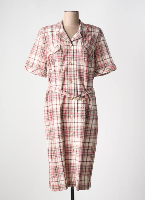 Robe mi-longue rose FRANCE RIVOIRE pour femme