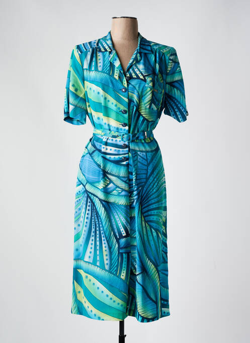 Robe mi-longue bleu FRANCE RIVOIRE pour femme