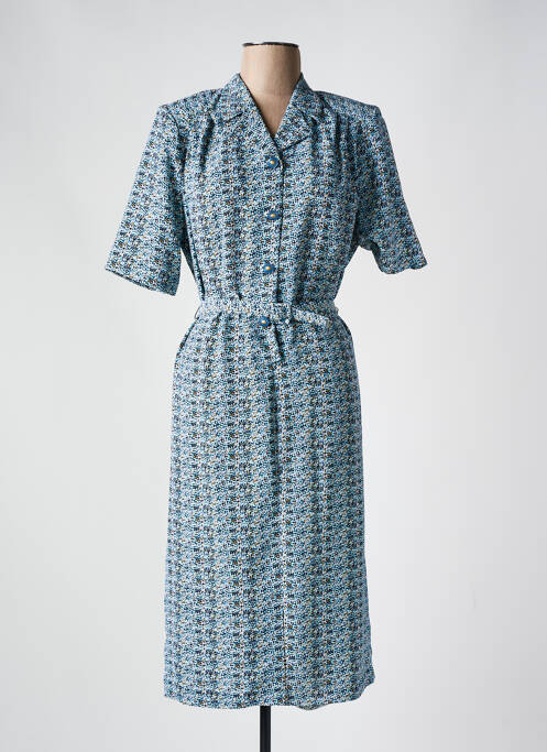 Robe mi-longue bleu GUY DUBOUIS pour femme