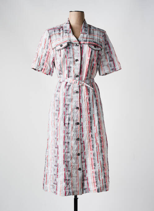 Robe mi-longue gris FRANCE RIVOIRE pour femme