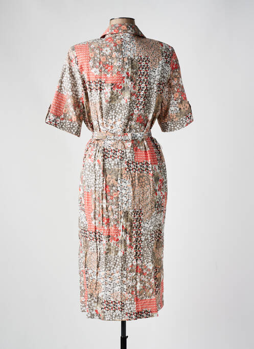 Robe mi-longue marron GUY DUBOUIS pour femme