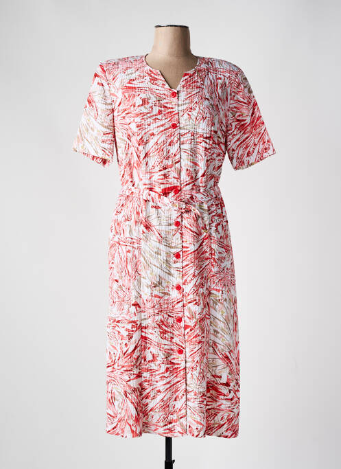 Robe mi-longue rouge GUY DUBOUIS pour femme