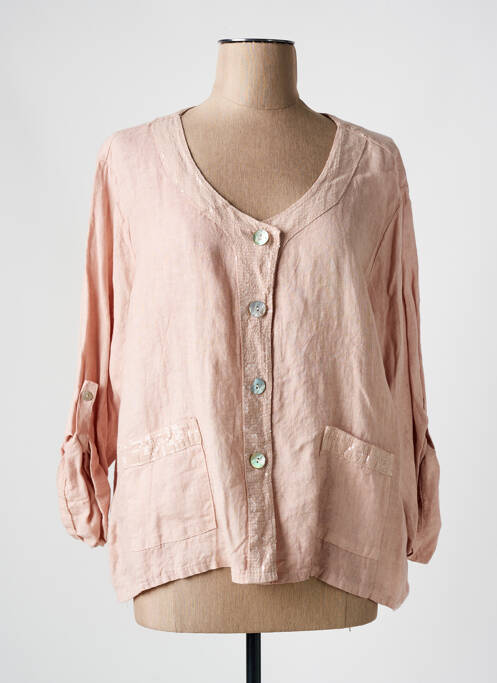 Veste casual rose COULEURS DU TEMPS pour femme