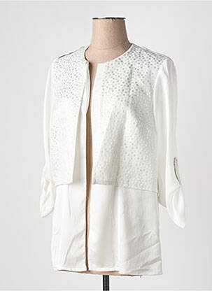 Veste casual col rond blanc MERI & ESCA femme