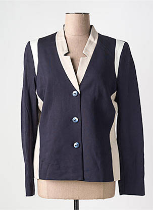 Veste chic poches bleu FRANCE RIVOIRE femme