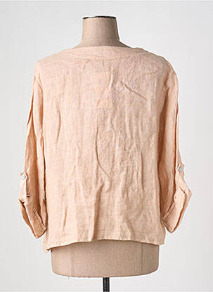 Veste casual col rond beige COULEURS DU TEMPS femme