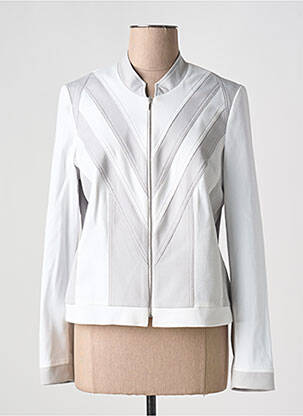 Veste casual col rond blanc MERI & ESCA femme