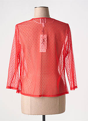 Gilet manches longues manches 3/4 rouge FRANCE RIVOIRE femme