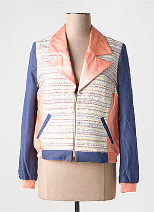 Veste casual col tailleur bleu MERI & ESCA femme