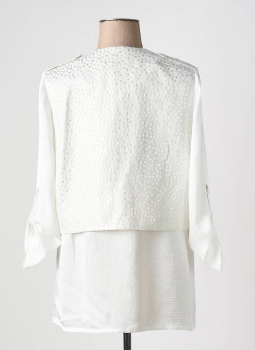 Veste casual col rond blanc MERI & ESCA femme