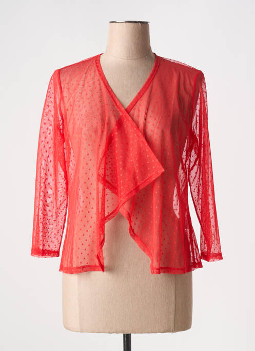 Gilet manches longues rouge FRANCE RIVOIRE pour femme