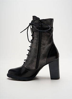 Bottines/boots matière lisse talon de 7 à 9cm argent AMARU femme