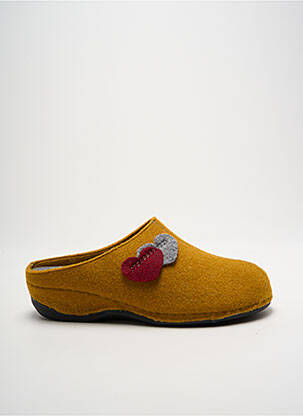 Chaussons/pantoufles voute plantaire talon de 4 à 6cm jaune WESTLAND femme