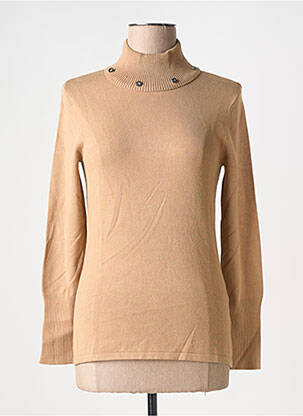 Pull coupe cintrée manches longues marron MARBLE femme