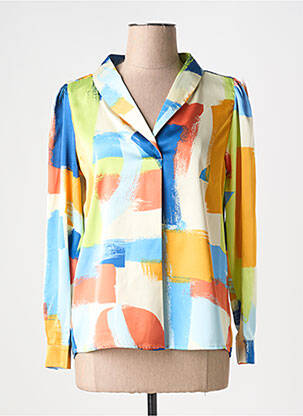 Blouse imprimé fantaisie manches longues vert HIPPOCAMPE femme