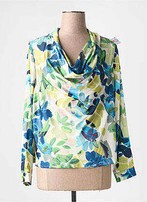 Blouse imprimé fantaisie manches longues vert HIPPOCAMPE femme