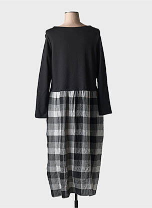 Robe longue manches longues manches longues noir KOKOMARINA femme