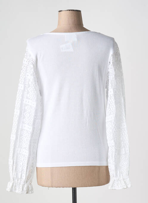 Pull blanc MARINA V pour femme