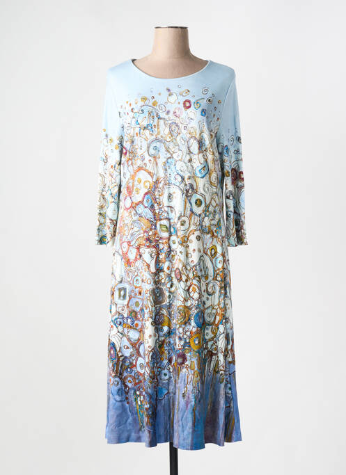 Robe mi-longue bleu DOLCEZZA pour femme