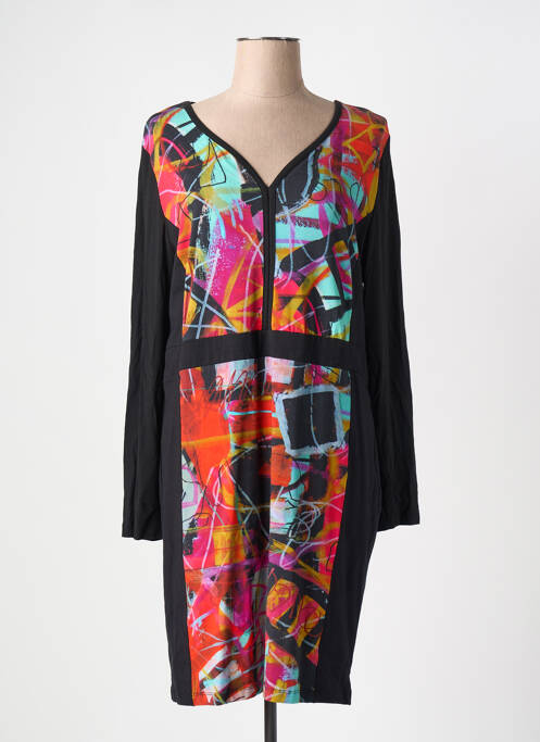 Robe mi-longue noir DOLCEZZA pour femme