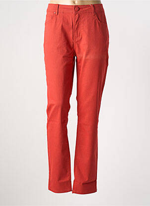 Pantalon slim broderie rivets taille normale orange GRIFFON femme