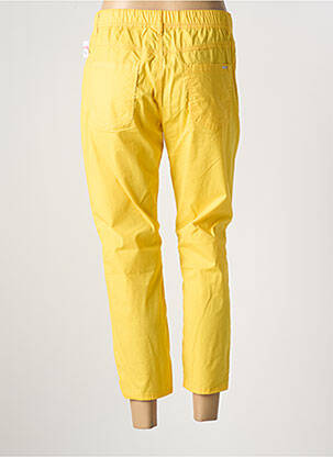 Pantalon 7/8 stretch taille normale jaune QUATRE VINGT JOURS femme