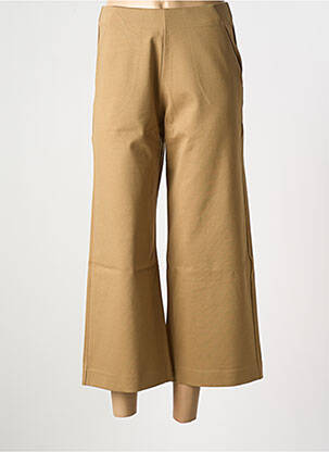 Pantalon 7/8 stretch taille normale marron ORTO BOTANICO femme