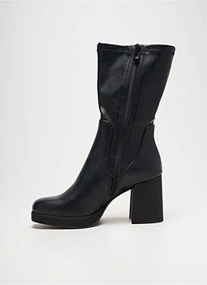 Bottes tissage satiné talon de 7 à 9cm noir MARCO TOZZI femme