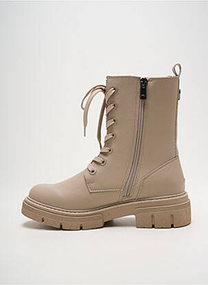 Bottines/boots matière lisse talon de 4 à 6cm beige MARCO TOZZI femme