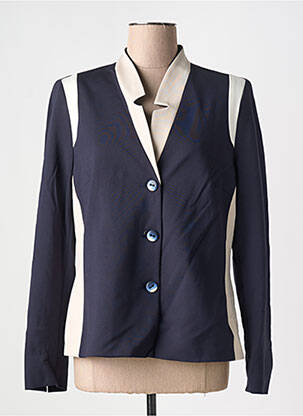 Veste casual finition intérieure doublée bleu GUY DUBOUIS femme