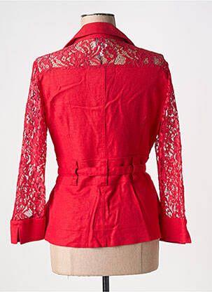 Chemisier coupe cintrée manches longues rouge FRANCE RIVOIRE femme