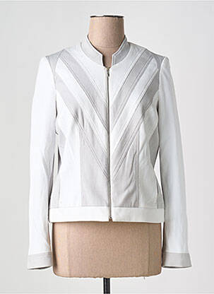 Veste casual col rond blanc MERI & ESCA femme