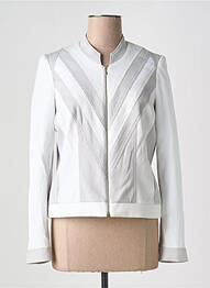 Veste casual col rond blanc MERI & ESCA femme