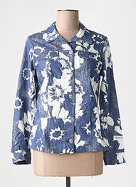 Veste casual col chemisier bleu IMPULSION femme