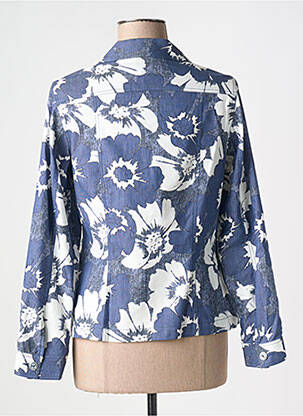Veste casual col chemisier bleu IMPULSION femme
