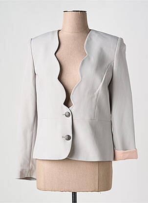 Veste casual finition intérieure doublée gris FRANCE RIVOIRE femme